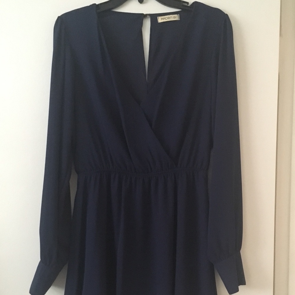 Navy Arden B long sleeve dress